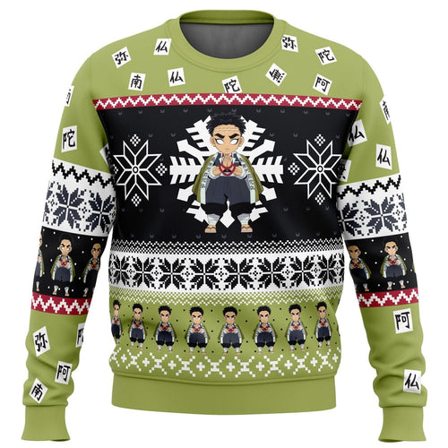 Morukai "Chibi Christmas Gyomei Himejima Demon Slayer Ugly Sweater
