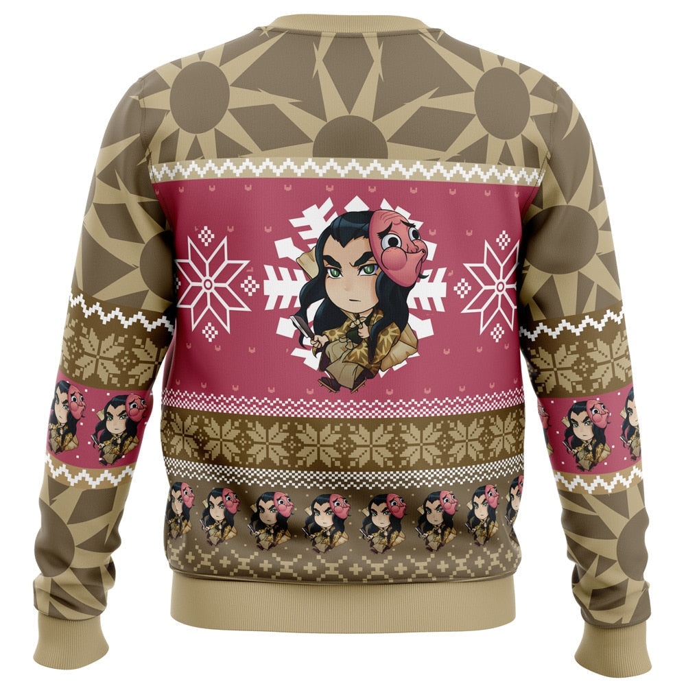 Morukai "Chibi Christmas Haganezuka Hotaru Demon Slayer Ugly Sweater