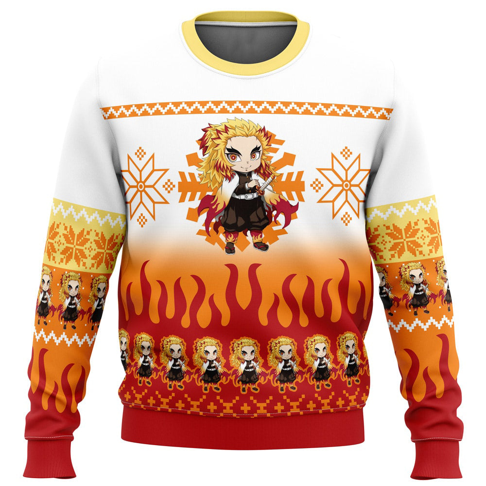 Morukai "Chibi Kyojuro Rengoku" Demon Slayer: Kimetsu no Yaiba Ugly Sweater