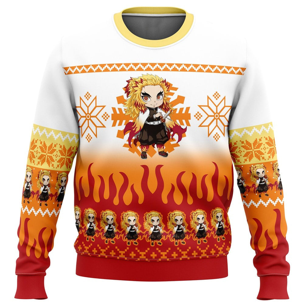 Morukai "Chibi Kyojuro Rengoku" Demon Slayer: Kimetsu no Yaiba Ugly Sweater