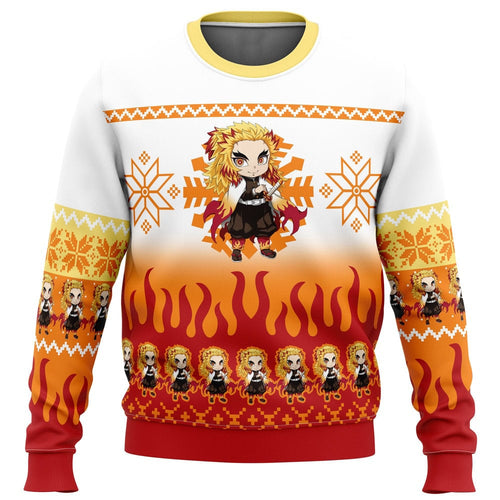 Morukai "Chibi Kyojuro Rengoku" Demon Slayer: Kimetsu no Yaiba Ugly Sweater