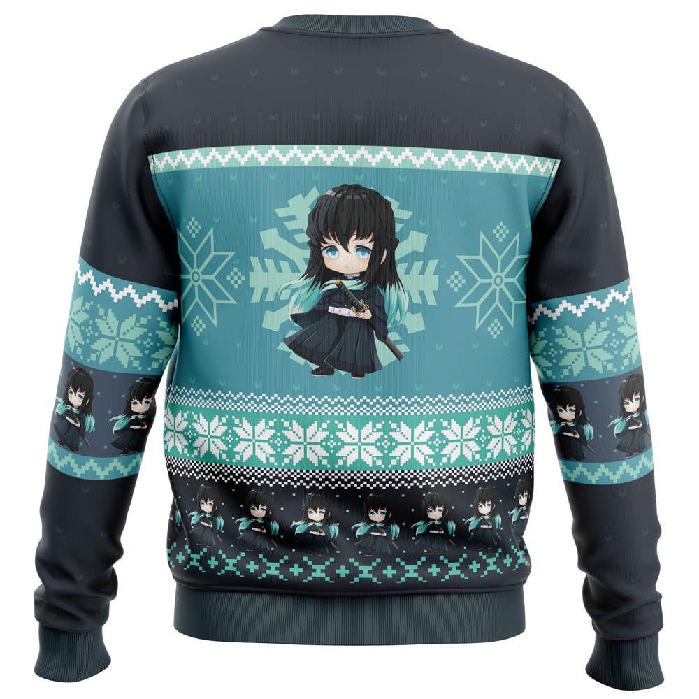 Morukai "Chibi Christmas Muichiro Tokito Demon Slayer Ugly Sweater