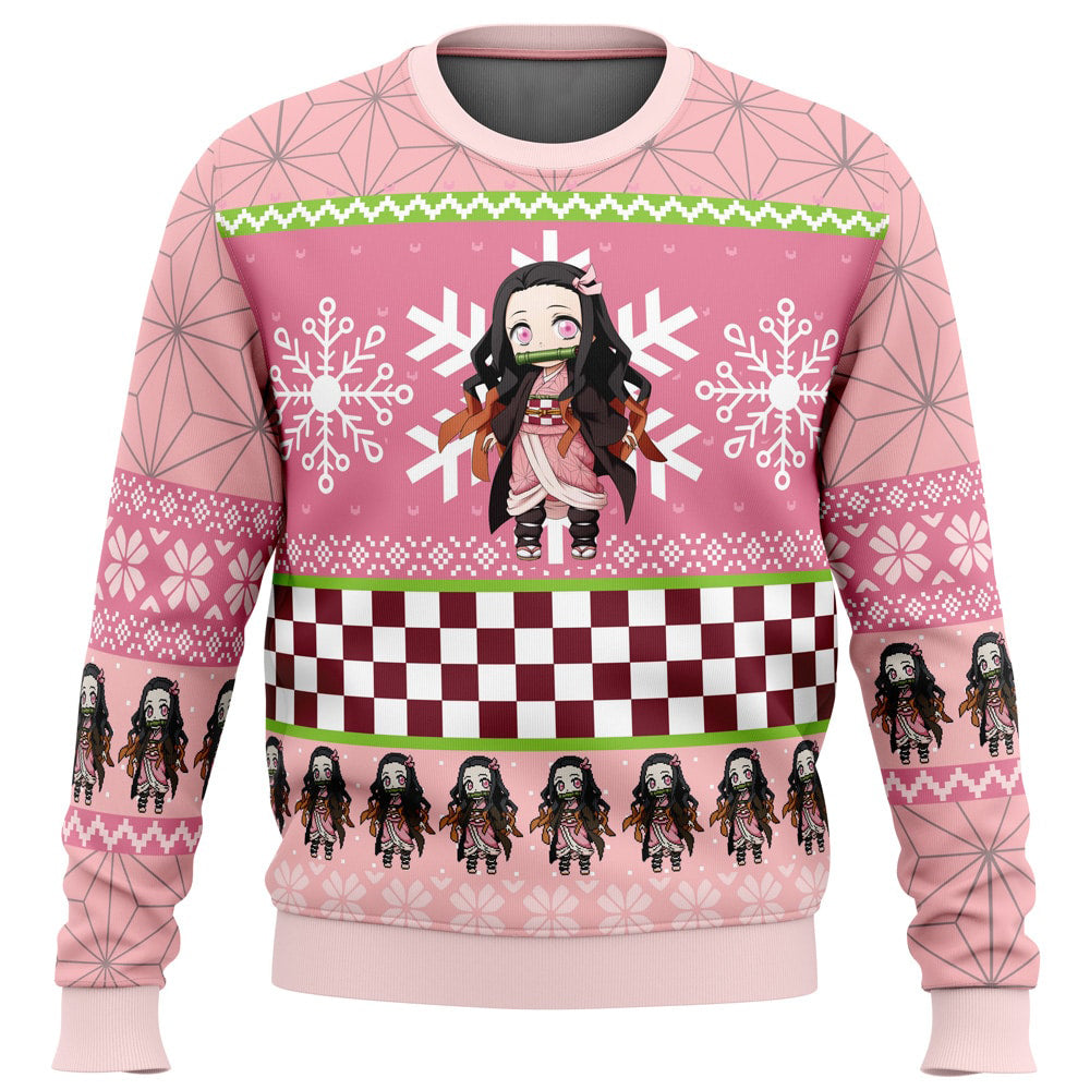 Morukai "Chibi Nezuko Kamado" Demon Slayer: Kimetsu no Yaiba Ugly Sweater