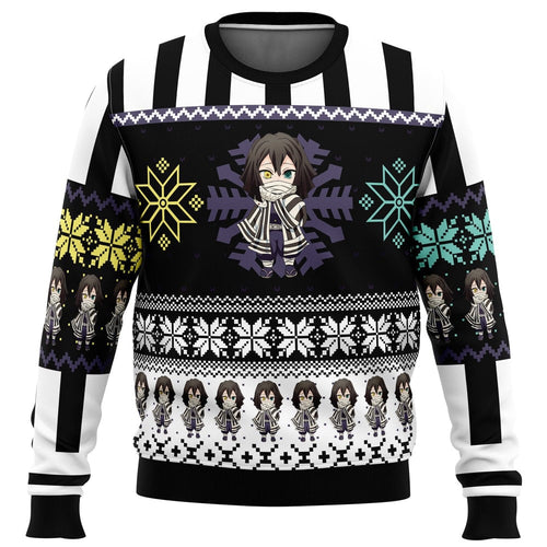 Morukai "Chibi Christmas Obanai Iguro Demon Slayer Ugly Sweater