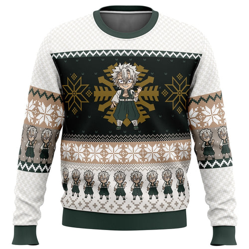 Morukai "Chibi Christmas Sanemi Shinazugawa Demon Slayer Ugly Sweater