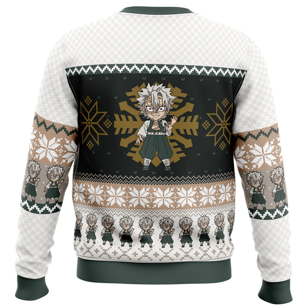 Morukai "Chibi Christmas Sanemi Shinazugawa Demon Slayer Ugly Sweater