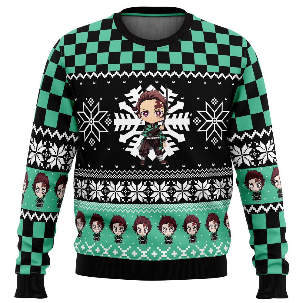 Morukai "Chibi Christmas Tanjiro Kamado" Demon Slayer: Kimetsu no Yaiba Ugly Sweater