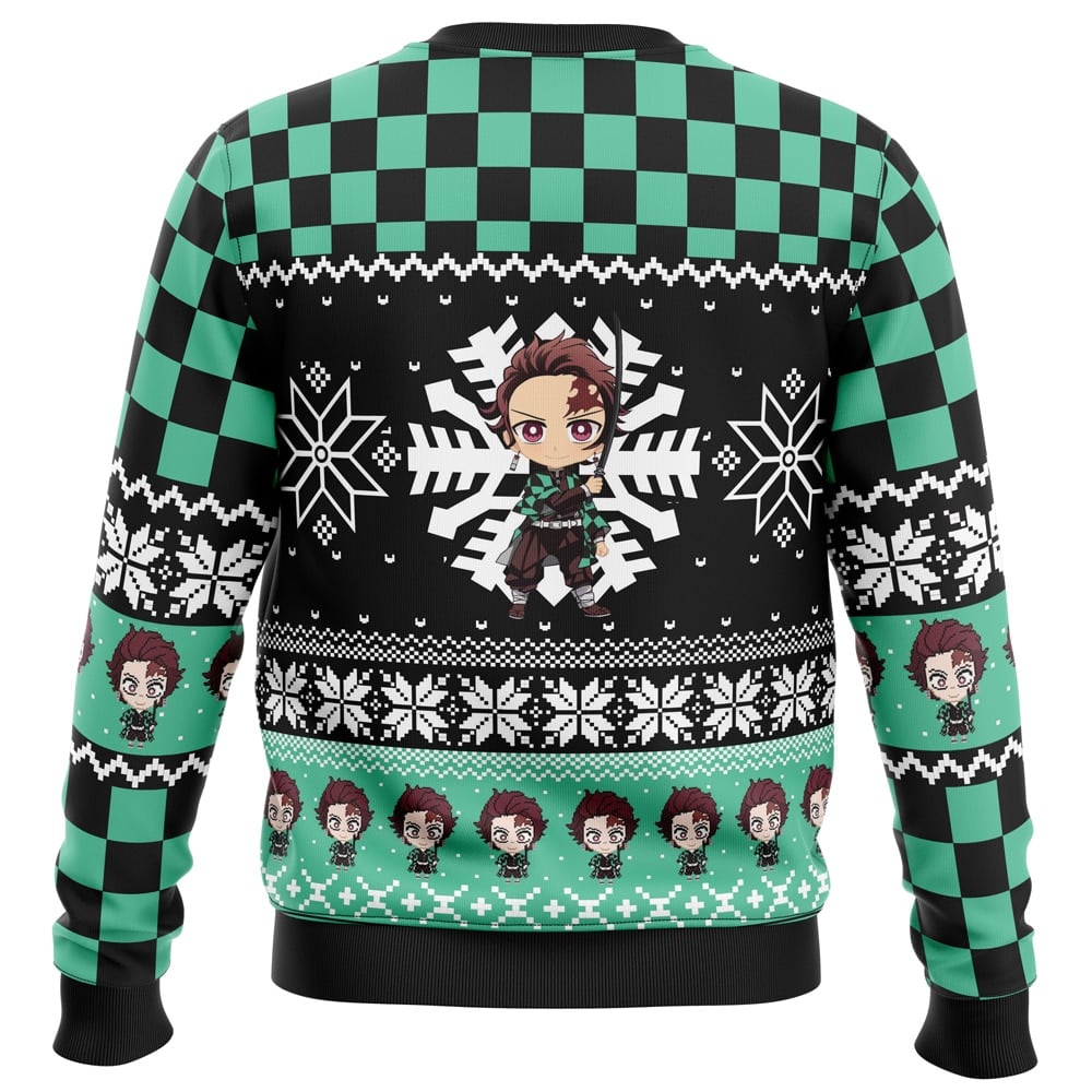 Morukai "Chibi Christmas Tanjiro Kamado" Demon Slayer: Kimetsu no Yaiba Ugly Sweater