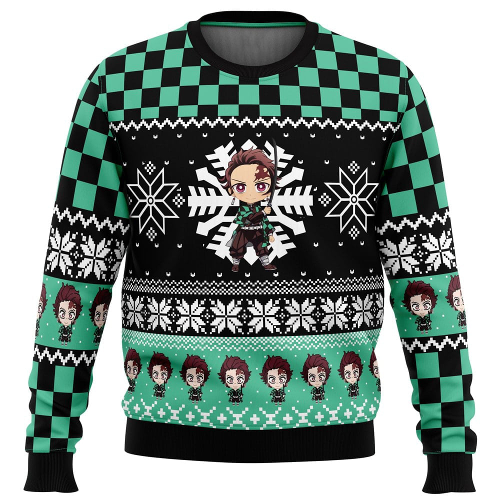 Morukai "Chibi Christmas Tanjiro Kamado" Demon Slayer: Kimetsu no Yaiba Ugly Sweater