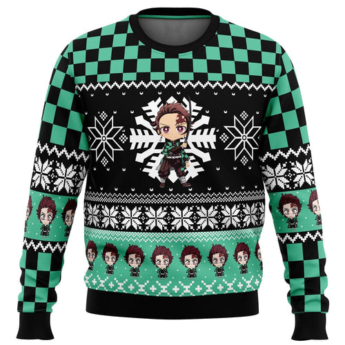 Morukai "Chibi Christmas Tanjiro Kamado" Demon Slayer: Kimetsu no Yaiba Ugly Sweater