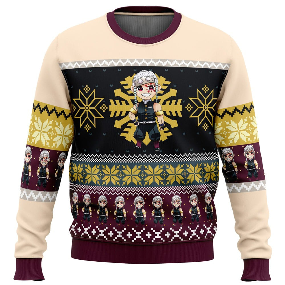 Morukai "Chibi Christmas Tengen Uzui" Demon Slayer: Kimetsu no Yaiba Ugly Sweater