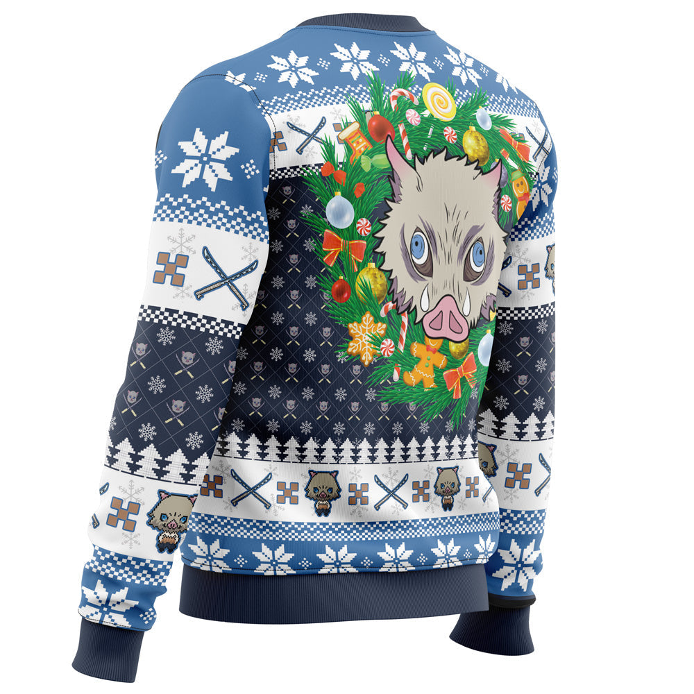 Morukai "Christmas Inosuke Hashibira" Demon Slayer: Kimetsu no Yaiba Ugly Sweater