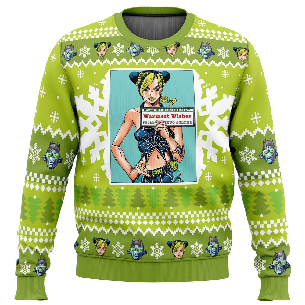 Morukai "Christmas Jolyne Cujoh" Jojo's Bizarre Adventure Ugly Sweater