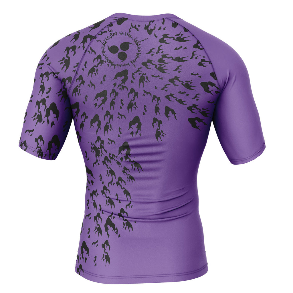Morukai "Curse Mark Naruto Short Sleeve Rash Guard Compression Shirt