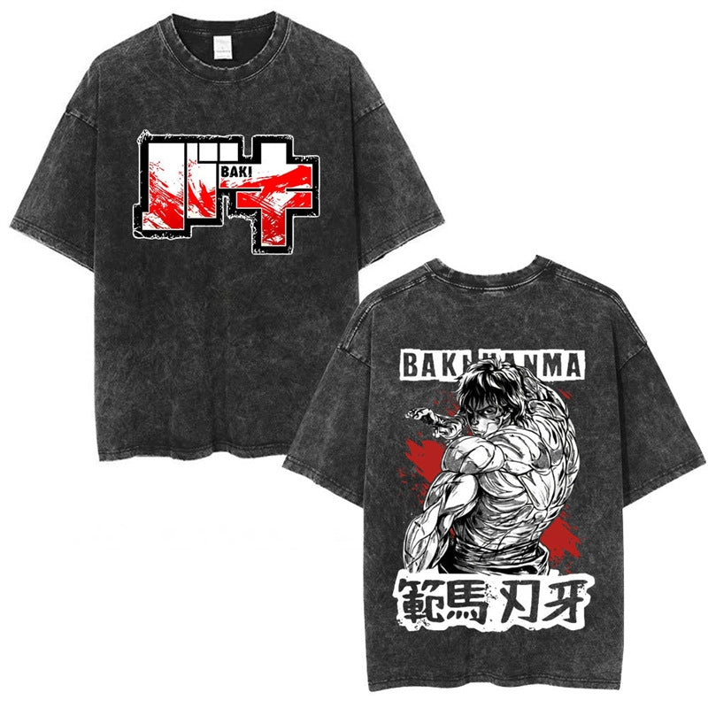 Morukai "The Grappler" Baki Hanma Vintage Washed Oversized T-Shirt