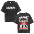 Morukai "Kaoru Hanayama" Baki Hanma Vintage Washed Oversized T-Shirt