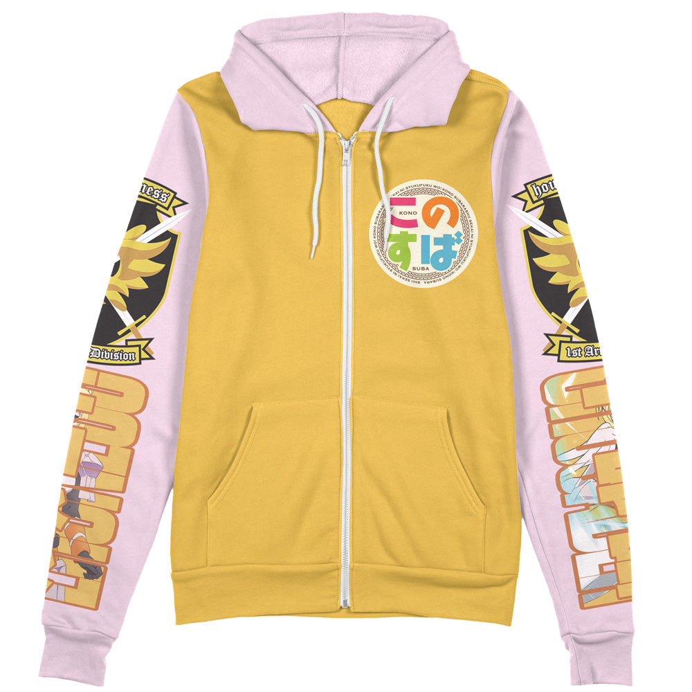 Morukai "Darkness Konosuba Streetwear Zip Hoodie Jacket