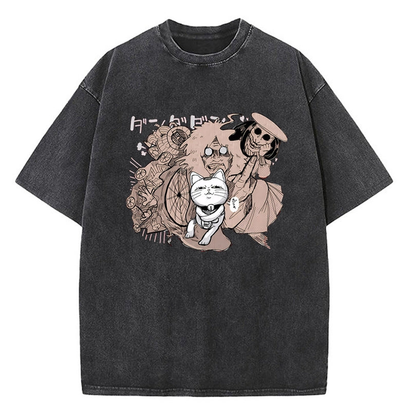 Morukai "Dandadan Cast" Dandadan Vintage Washed Oversized T-Shirt