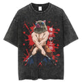 Morukai "Inosuke Hashibira" Demon Slayer Kimetsu no Yaiba Vintage Washed Oversized T-Shirt