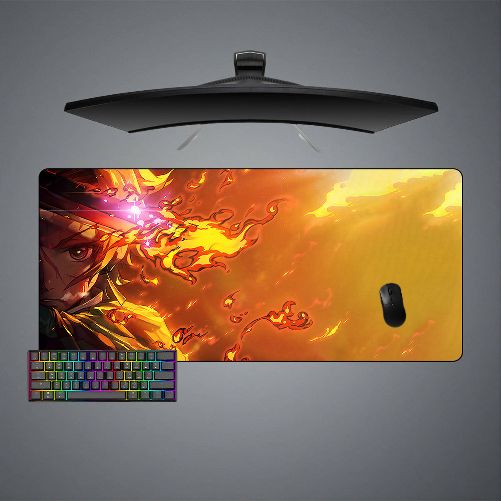 Morukai "Tanjiro Fire" Demon Slayer: Kimetsu no Yaiba Gaming Mouse Pad