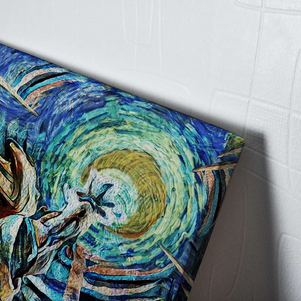 Morukai "Dragon Ball Z Starry Night Kamehameha Canvas Print Wall Art