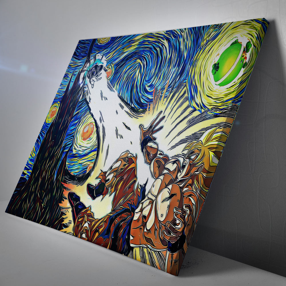 Morukai "Dragon Ball Z Super Starry Night Goku Canvas Print Wall Art
