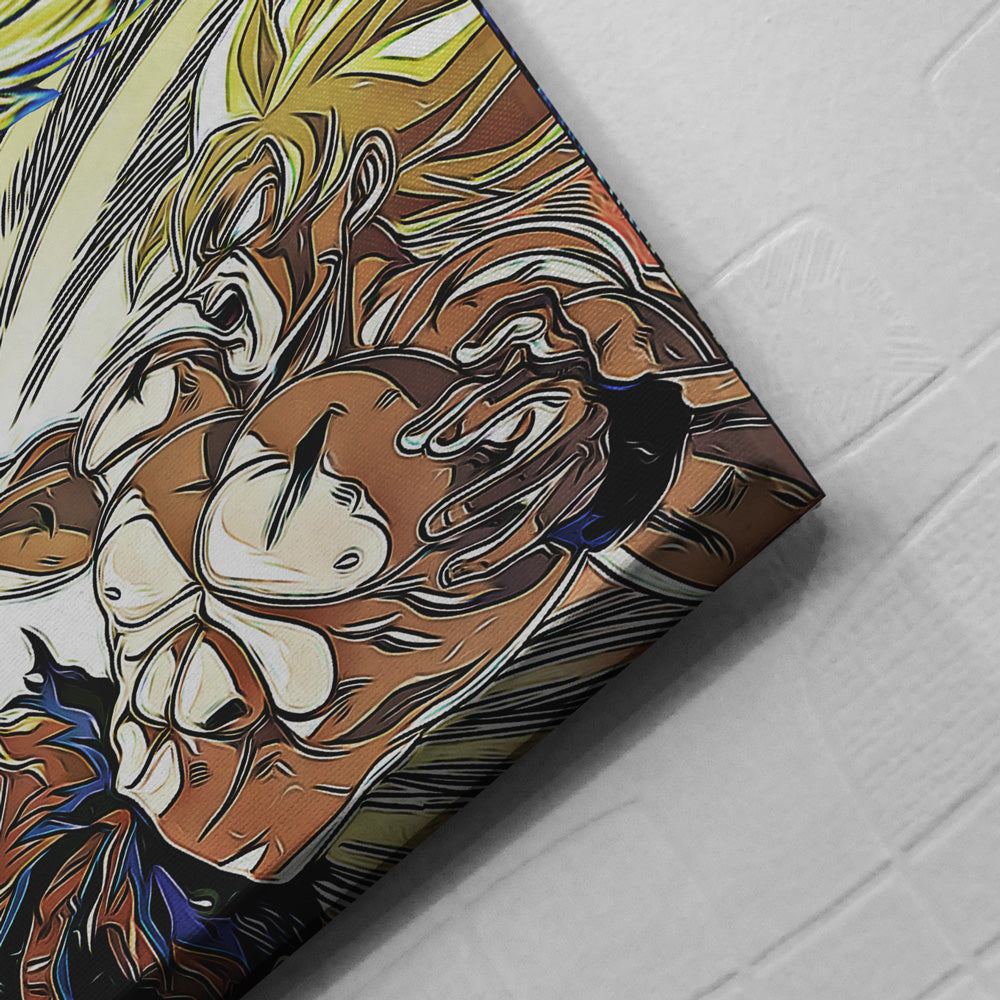 Morukai "Dragon Ball Z Super Starry Night Goku Canvas Print Wall Art