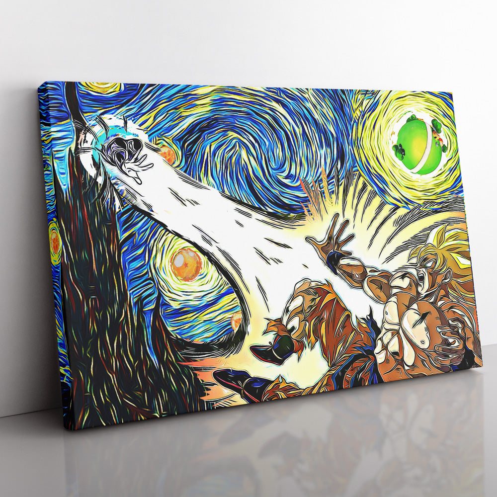 Morukai "Dragon Ball Z Super Starry Night Goku Canvas Print Wall Art
