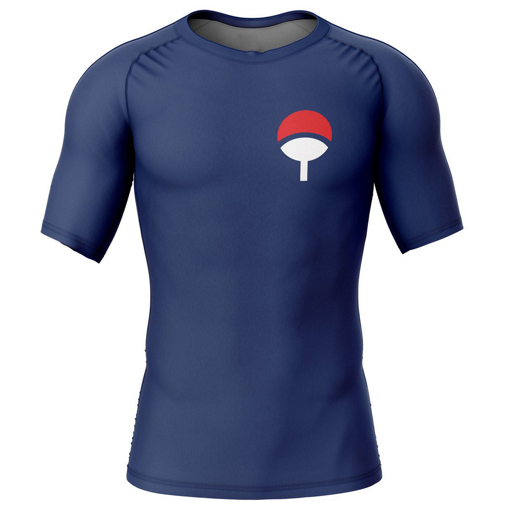 Morukai "Uchiha Symbol Naruto V2 Short Sleeve Rash Guard Compression Shirt