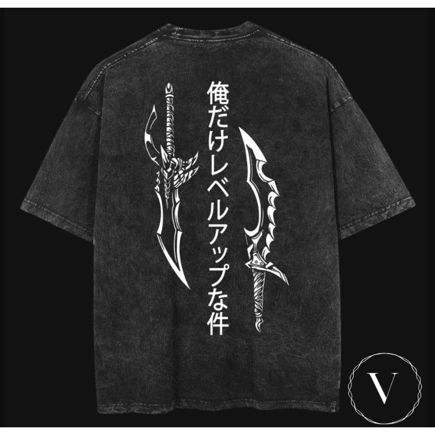 Morukai "Kasaka's Venom Fang Knight Killer" Solo Leveling Vintage Washed Oversized T-Shirt