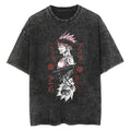 Morukai "Asta" Black Clover Vintage Washed Oversized T-Shirt