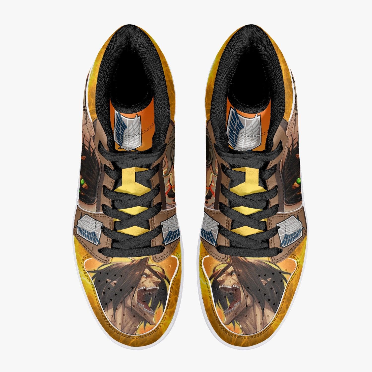 Morukai "Eren Yeager Attack Titan Shingeki no Kyojin Mid 1 Basketball Shoes