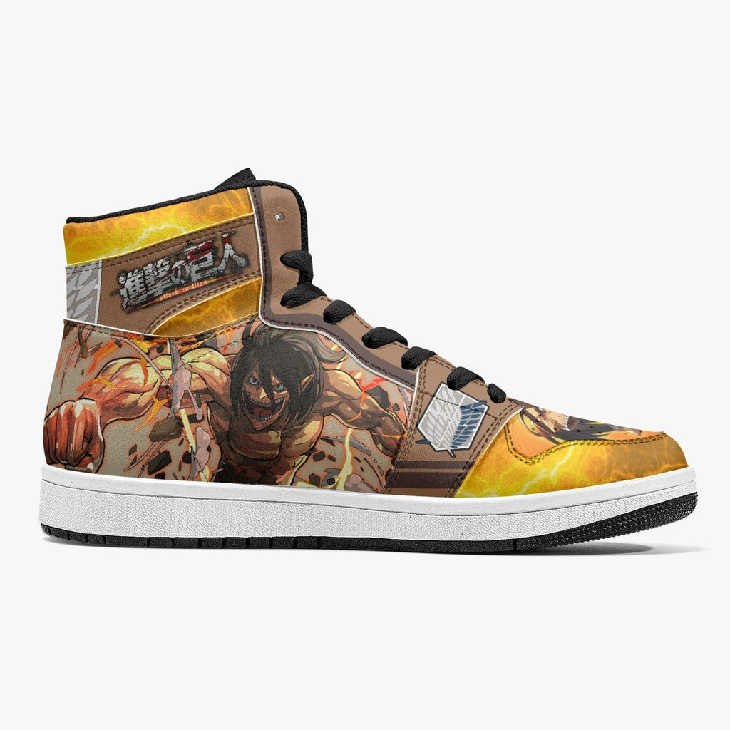 Morukai "Eren Yeager Attack Titan Shingeki no Kyojin Mid 1 Basketball Shoes