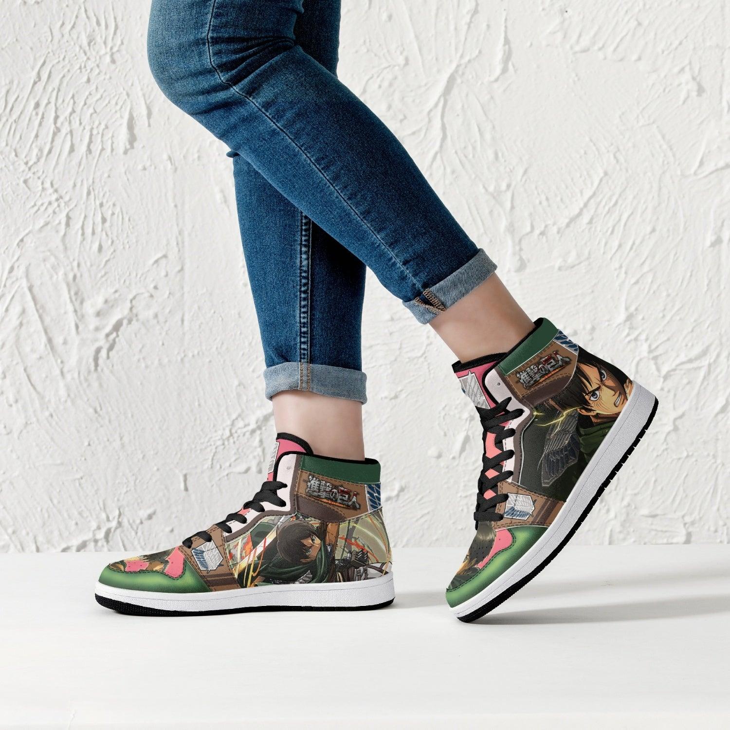 Morukai "Eren Yeager Survey Corps Attack on Titan Mid 1 Basketball Shoes