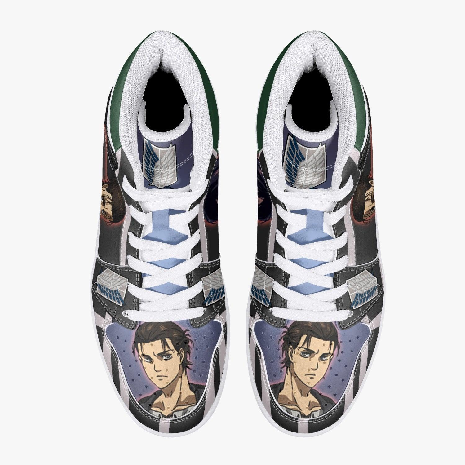 Morukai "Eren Yeager Timeskip Shingeki no Kyojin Mid 1 Basketball Shoes
