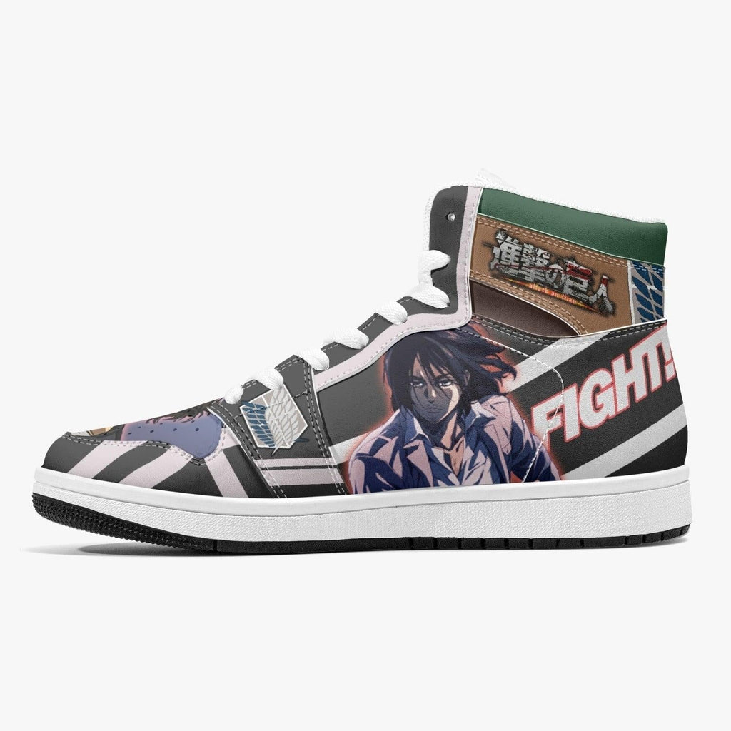 Morukai "Eren Yeager Timeskip Shingeki no Kyojin Mid 1 Basketball Shoes