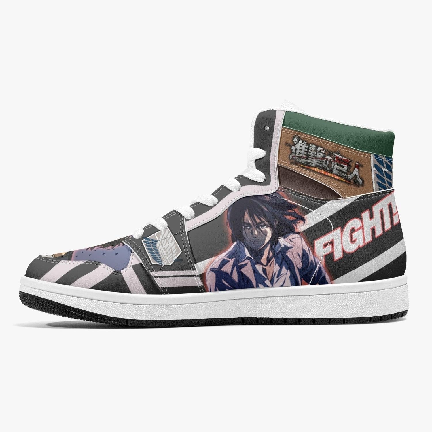Morukai "Eren Yeager Timeskip Shingeki no Kyojin Mid 1 Basketball Shoes