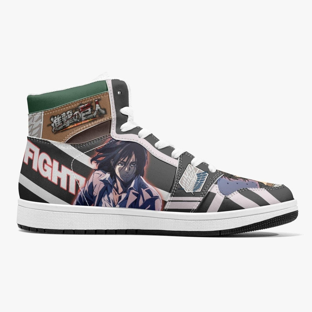 Morukai "Eren Yeager Timeskip Shingeki no Kyojin Mid 1 Basketball Shoes