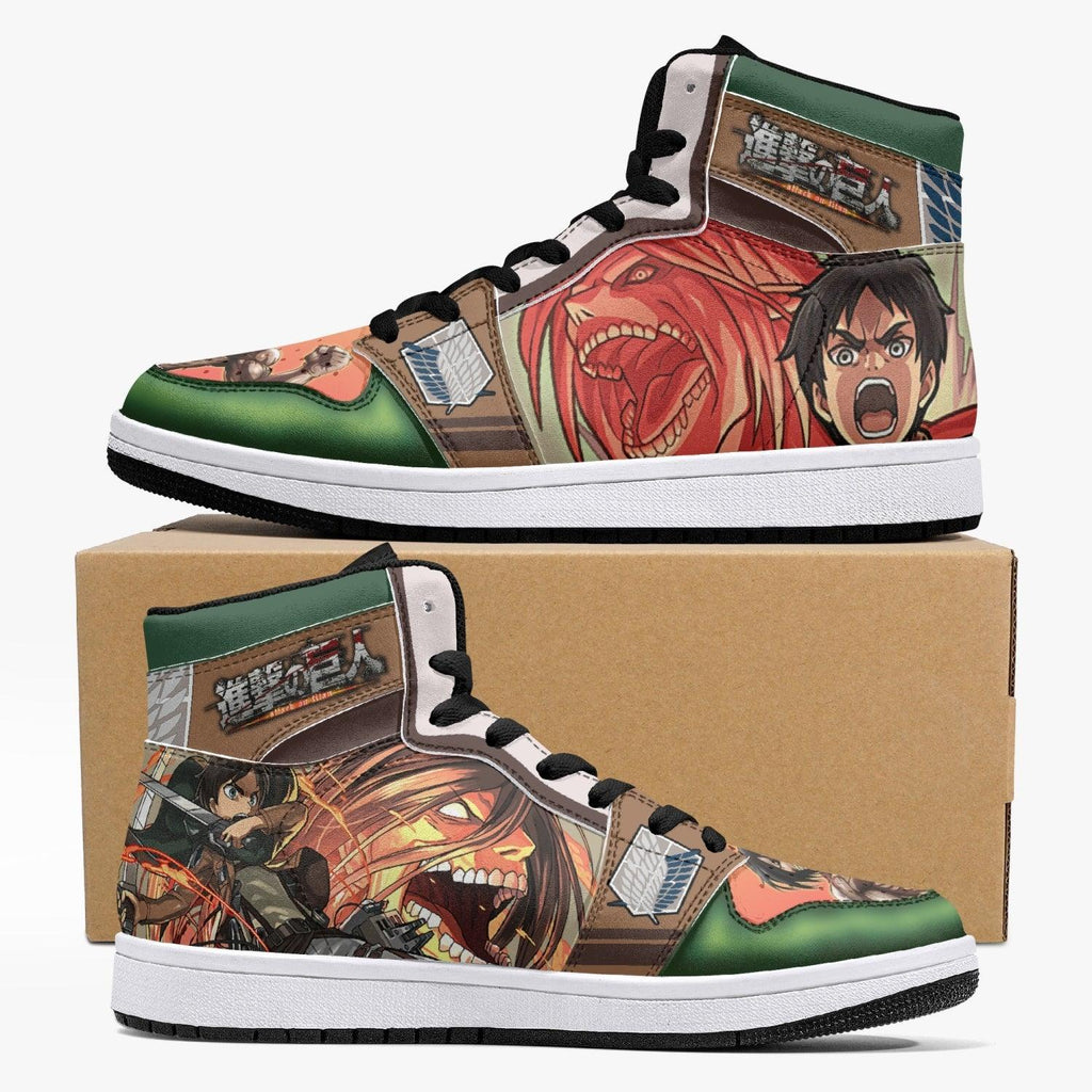 Morukai "Eren Yeager Titan Transformation Attack on Titan Mid 1 Basketball Shoes