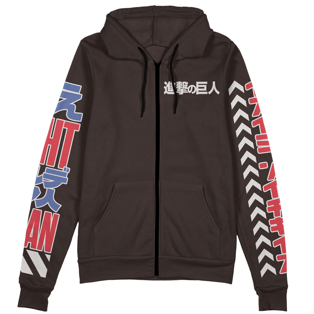 Morukai "Eren Yeager V2 Attack on Titan Streetwear Zip Hoodie Jacket