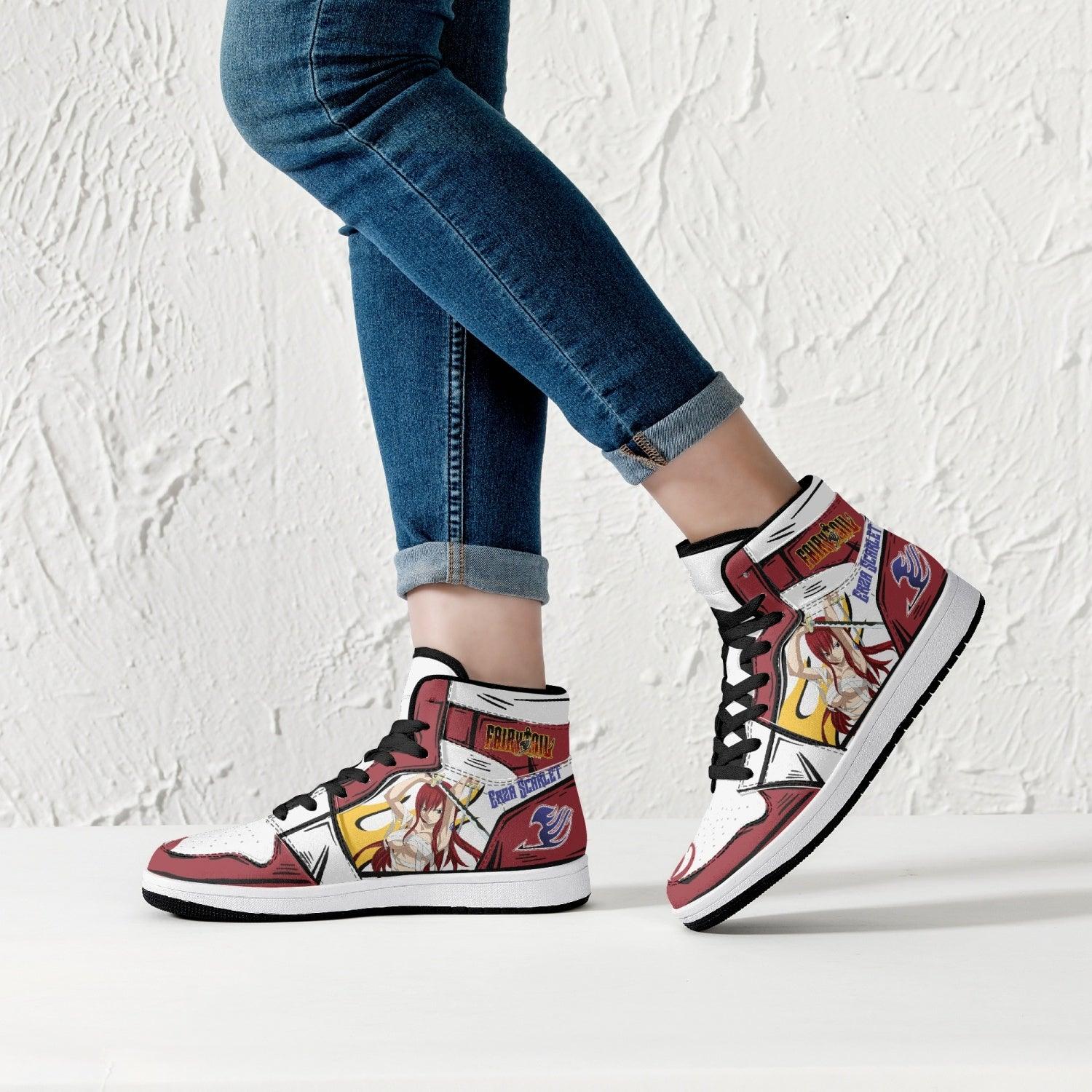 Morukai "Erza Scarlet Fairy Tail Mid 1 Basketball Shoes