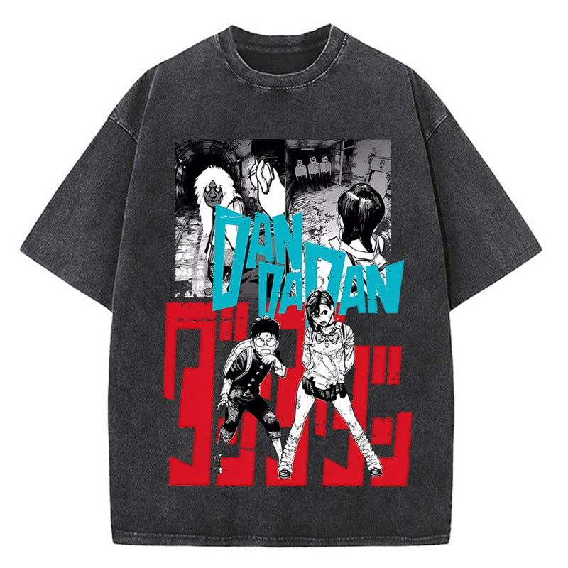 Morukai "Dandadan Cast" Dandadan Vintage Washed Oversized T-Shirt