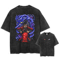 Morukai "Ghost of Uchiha" Naruto Vintage Washed Oversized T-Shirt