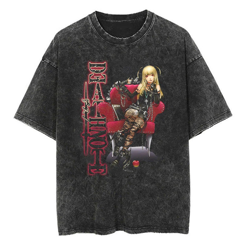 Morukai "Misa Amane" Death Note Vintage Washed Oversized T-Shirt