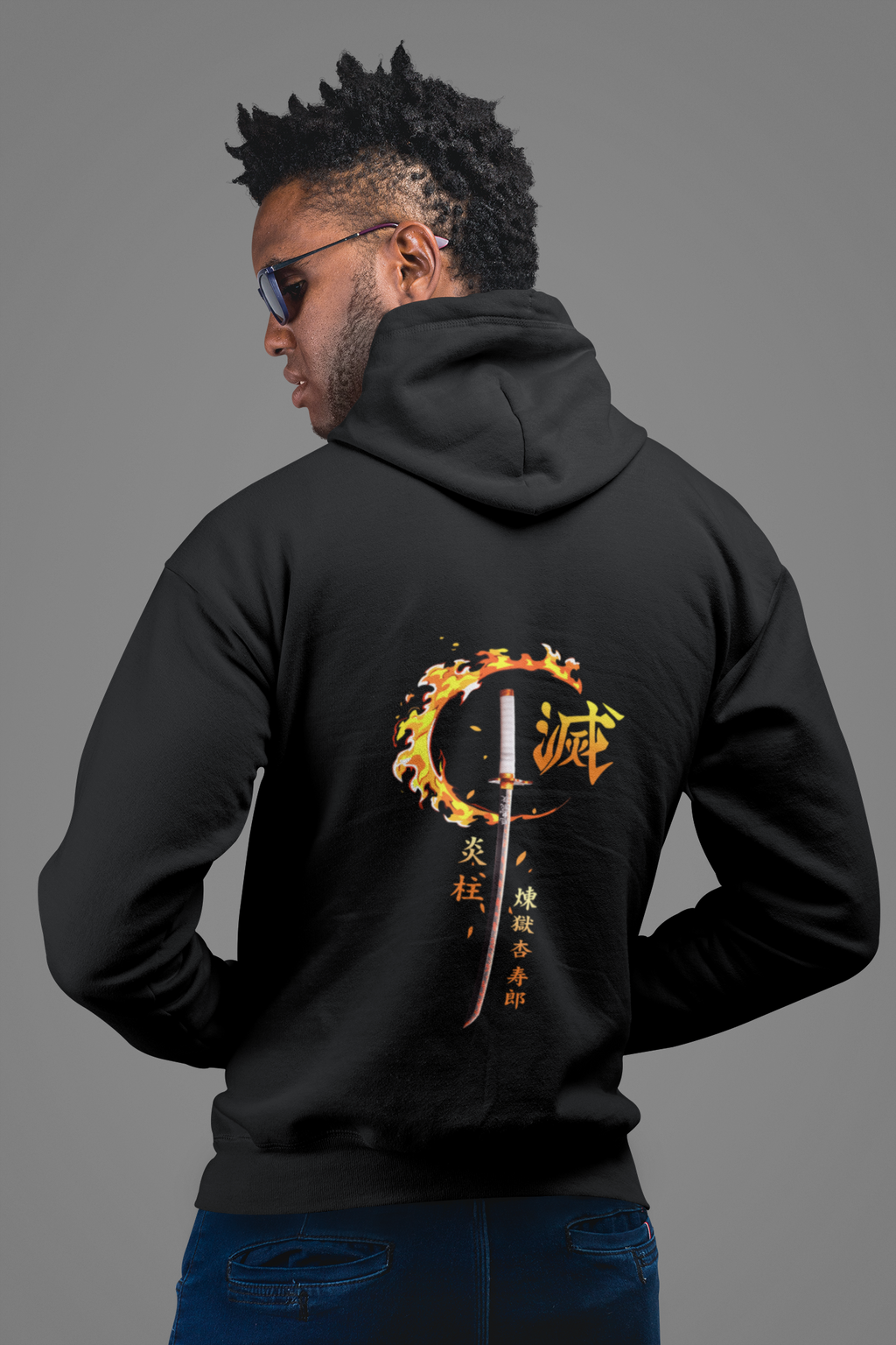 Morukai "Kyojuro Rengoku Flame Pillar" Demon Slayer: Kimetsu no Yaiba Unisex Hoodie