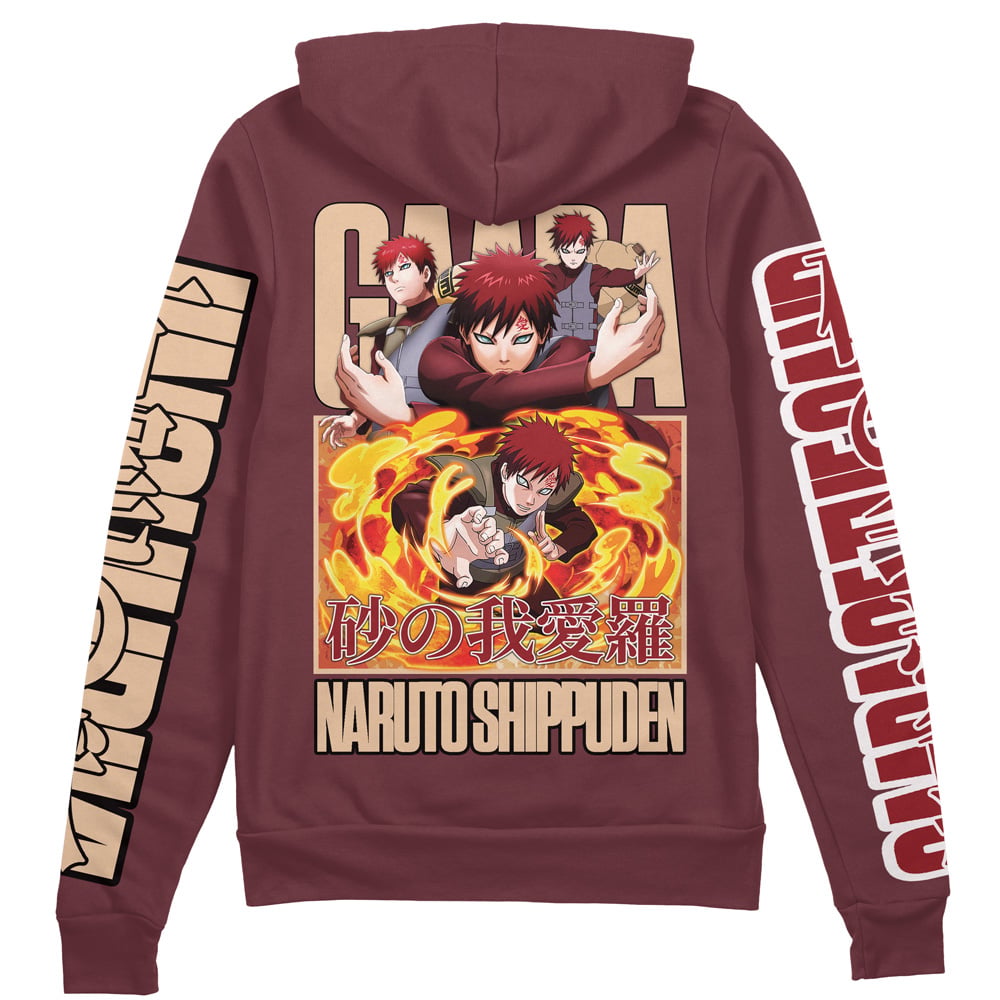 Morukai "Gaara Naruto Shippuden Streetwear Zip Hoodie Jacket