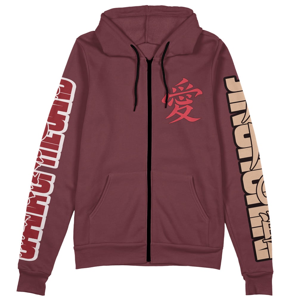 Morukai "Gaara Naruto Shippuden Streetwear Zip Hoodie Jacket