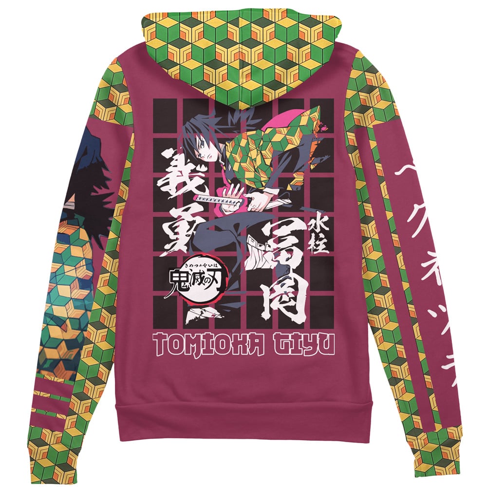 Morukai "Giyu Tomioka" Demon Slayer: Kimetsu no Yaiba Streetwear Zip Hoodie Jacket