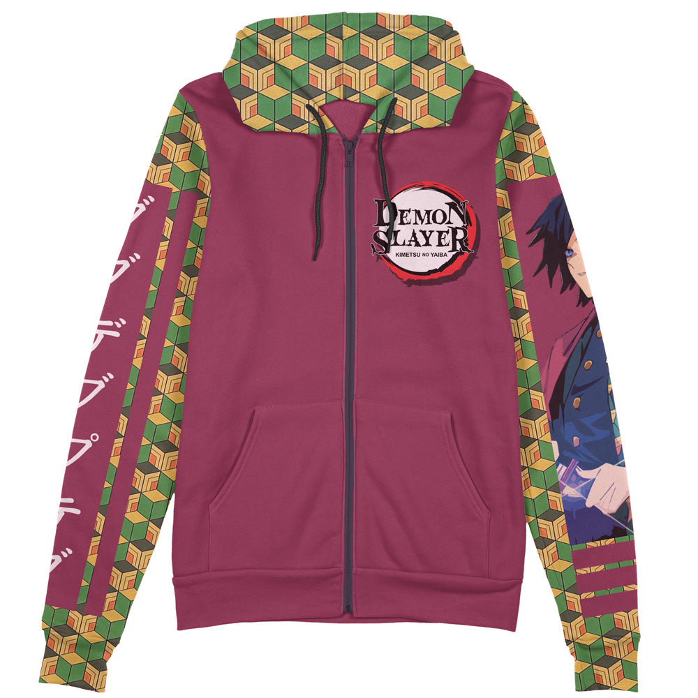 Morukai "Giyu Tomioka" Demon Slayer: Kimetsu no Yaiba Streetwear Zip Hoodie Jacket