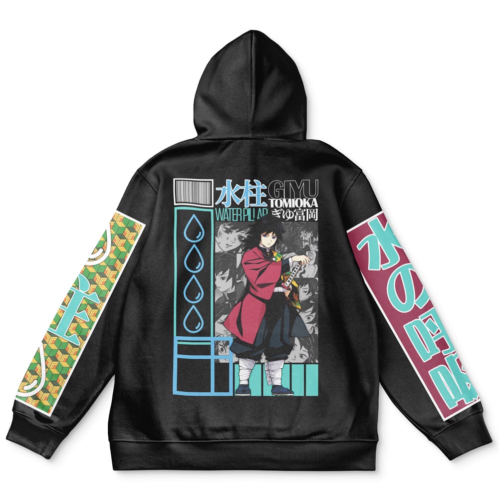 Morukai "Giyu Tomioka Water Pillar" Demon Slayer: Kimetsu no Yaiba Streetwear Hoodie